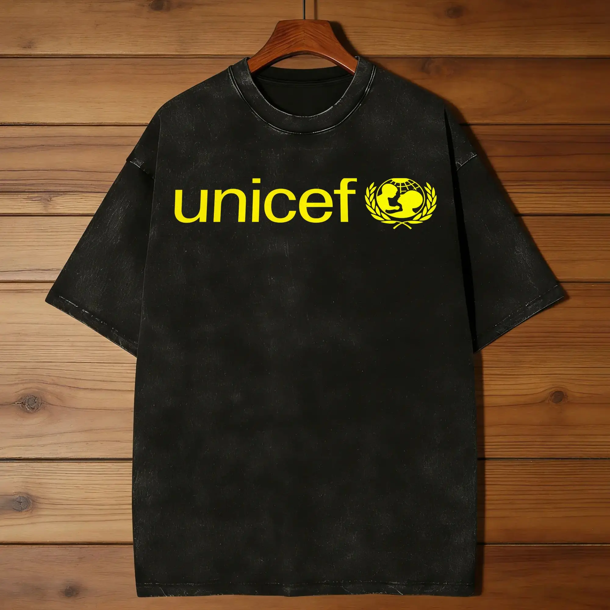 Équipe de bénévoles de la charité Unicef, T-shirt pour homme, T-shirts amusants, T-shirts d'été à col rond, T-shirts à la mode imprimés, vêtements grande taille