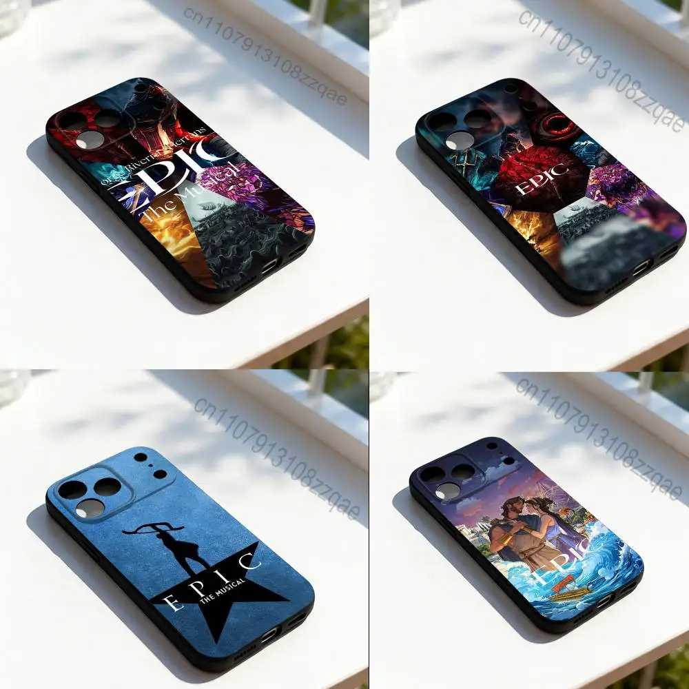 

Music E-Epic Art The Musical For iPhone 17,16,15,14,13,12,11,Pro,Max,Plus,E,SE4,Air,Mini Black Soft Cover Phone Case