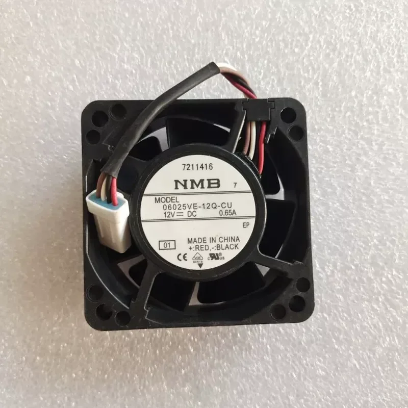 NMB 06025VE-12Q-CU DC12V 0.65A 6025 6CM Waterproof 4-Wire Cooling Fan for Electronic Devices