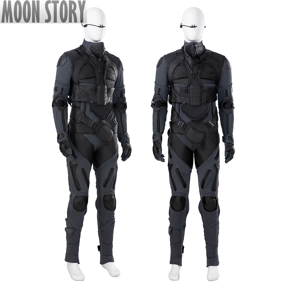 News The Hero Aka Dune 2 Cosplay Costume Paul Atreides Jumpsuit With Vest Bodysuit With Cape Mask Halloween Outfit Full Set