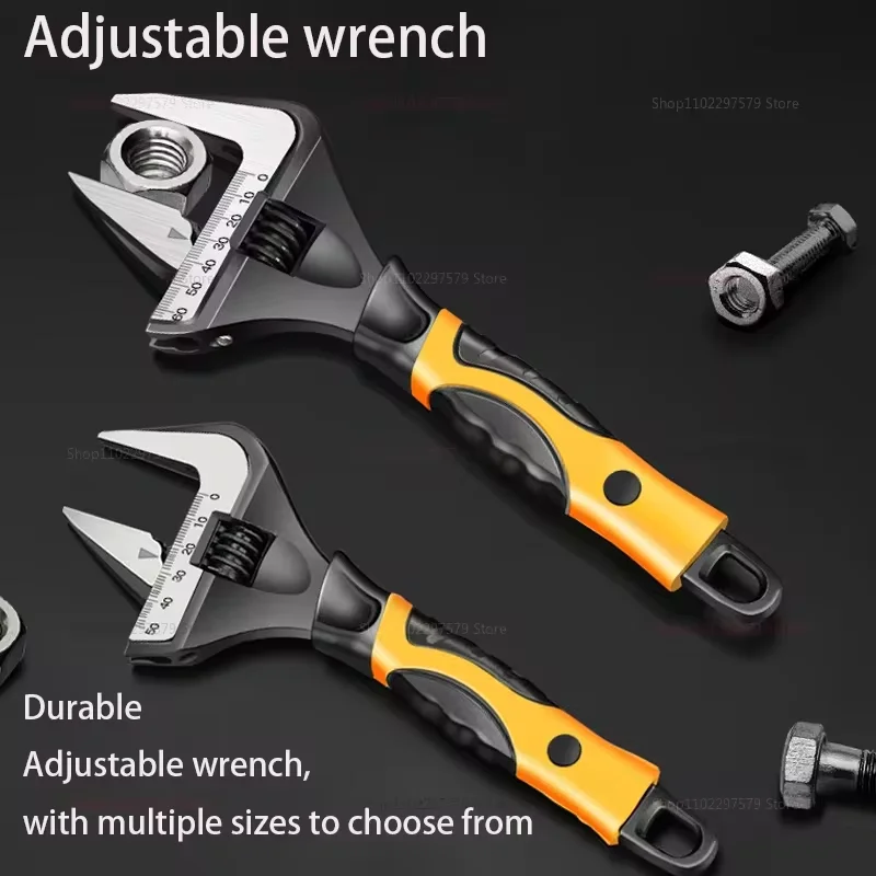 

Разводной гаечный ключ из нержавеющей стали, универсальный гаечный ключ, большой открытый, высококачественный инструмент для ремонта сантехники, бытовой инструмент