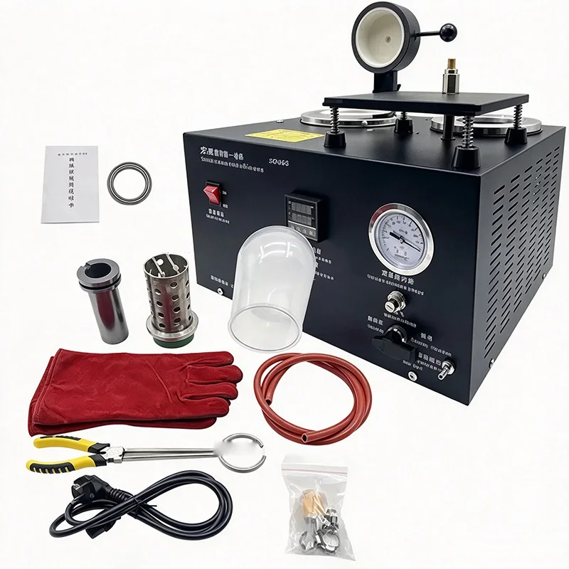 Vacuum Casting Machine for Jewelry Compact All-in-One Casting Machine Casting Equipment for Gold/Silver Jewelry Using Plaster