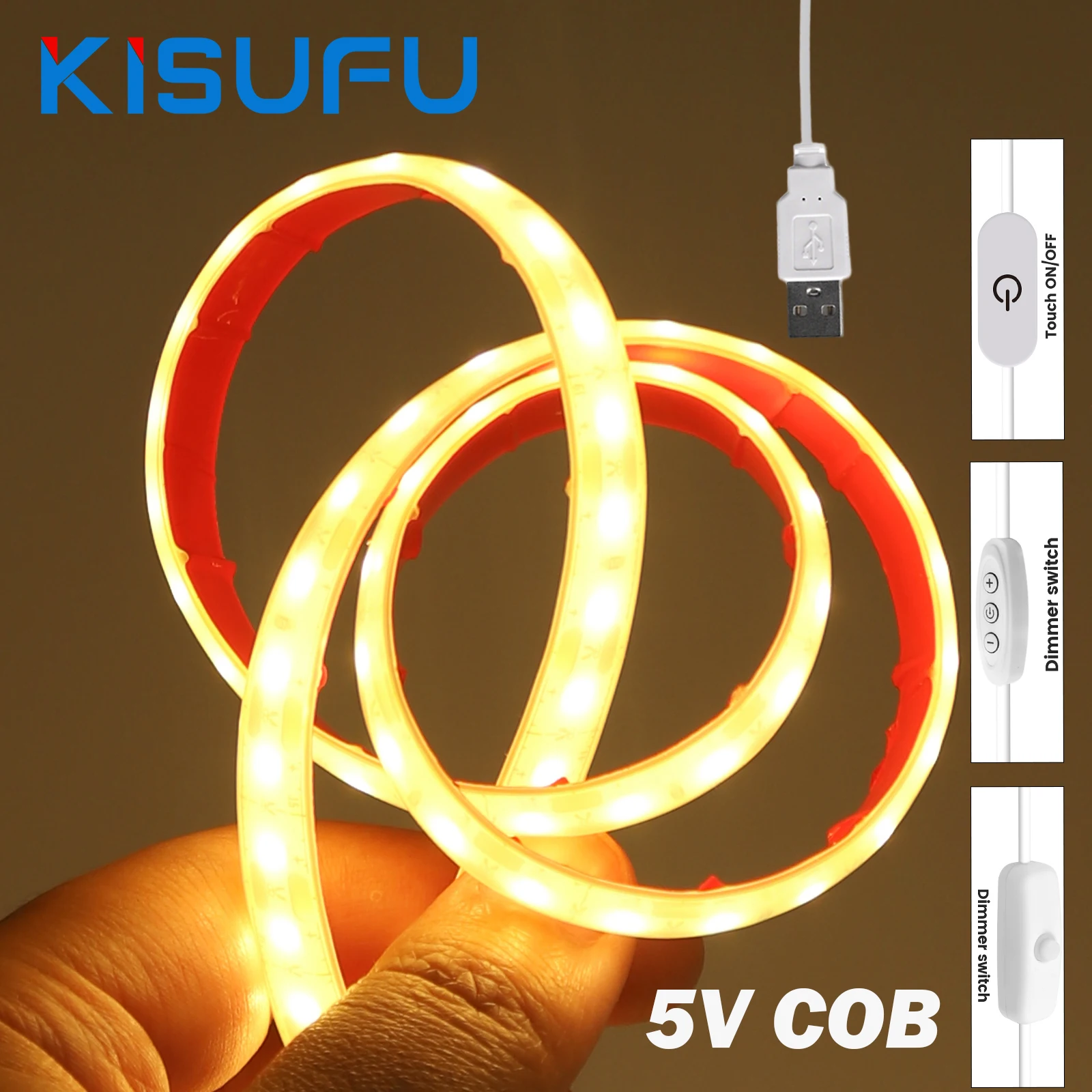 fita-de-led-usb-5v-cob-com-sensor-de-toque-regulavel-120-leds-m-branco-quente-ip68-a-prova-d'Agua-fita-adesiva-flexivel-1m-5m