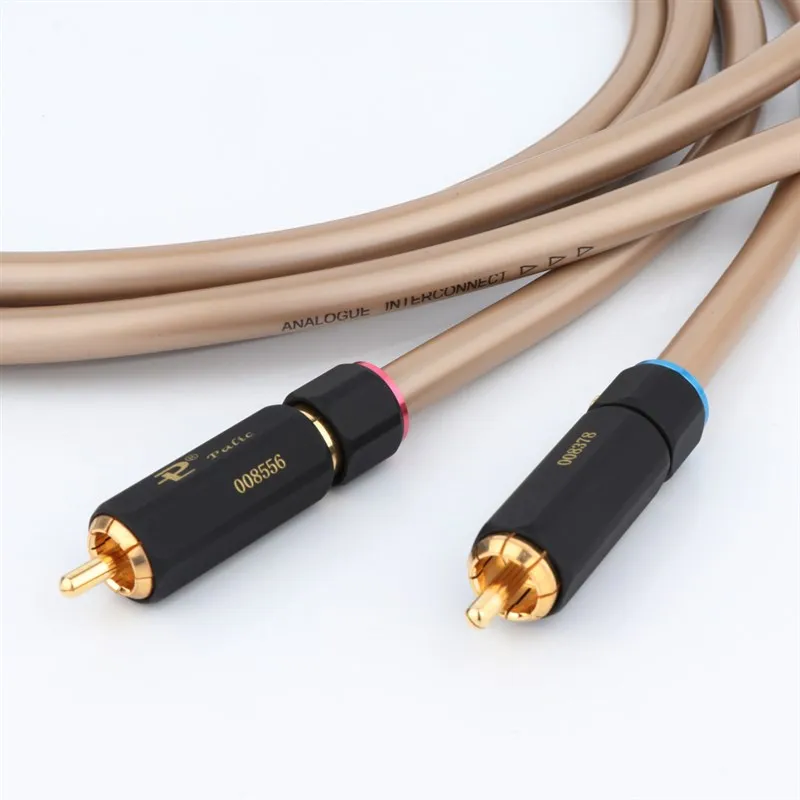 UK LINN Fever Audio Cable, 2-Core Silver Plated RCA Dual Lotus Sound Amplifier, Biliary Signal Cable