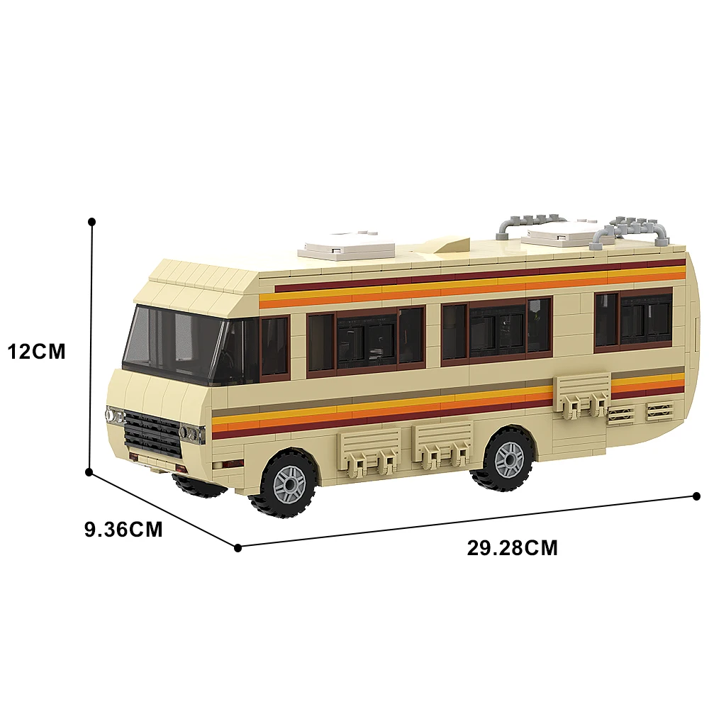 MOC-20606 Movie Breaking Bad RV Model Bricks Movie Lab RV Vehicle Building Blocks Decoration Assembly Toy Creative Kid Gift