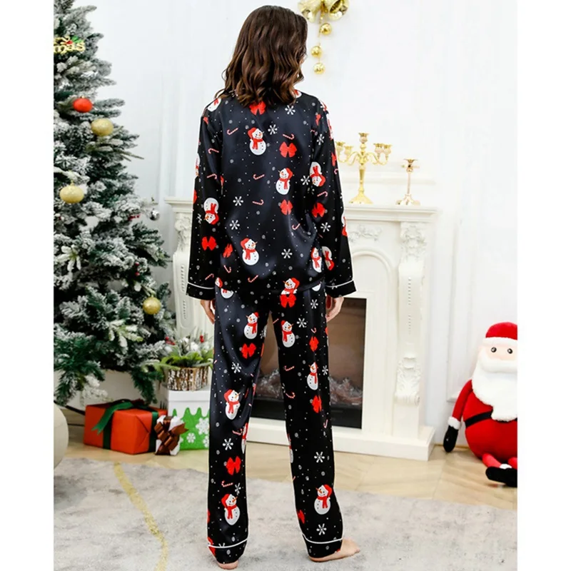 Hristmas Pajamas Family Kids Adults Sleepwear Snowman Long Sleeves Night Clothes Family Matching Outfit Christmas Pajamas Set