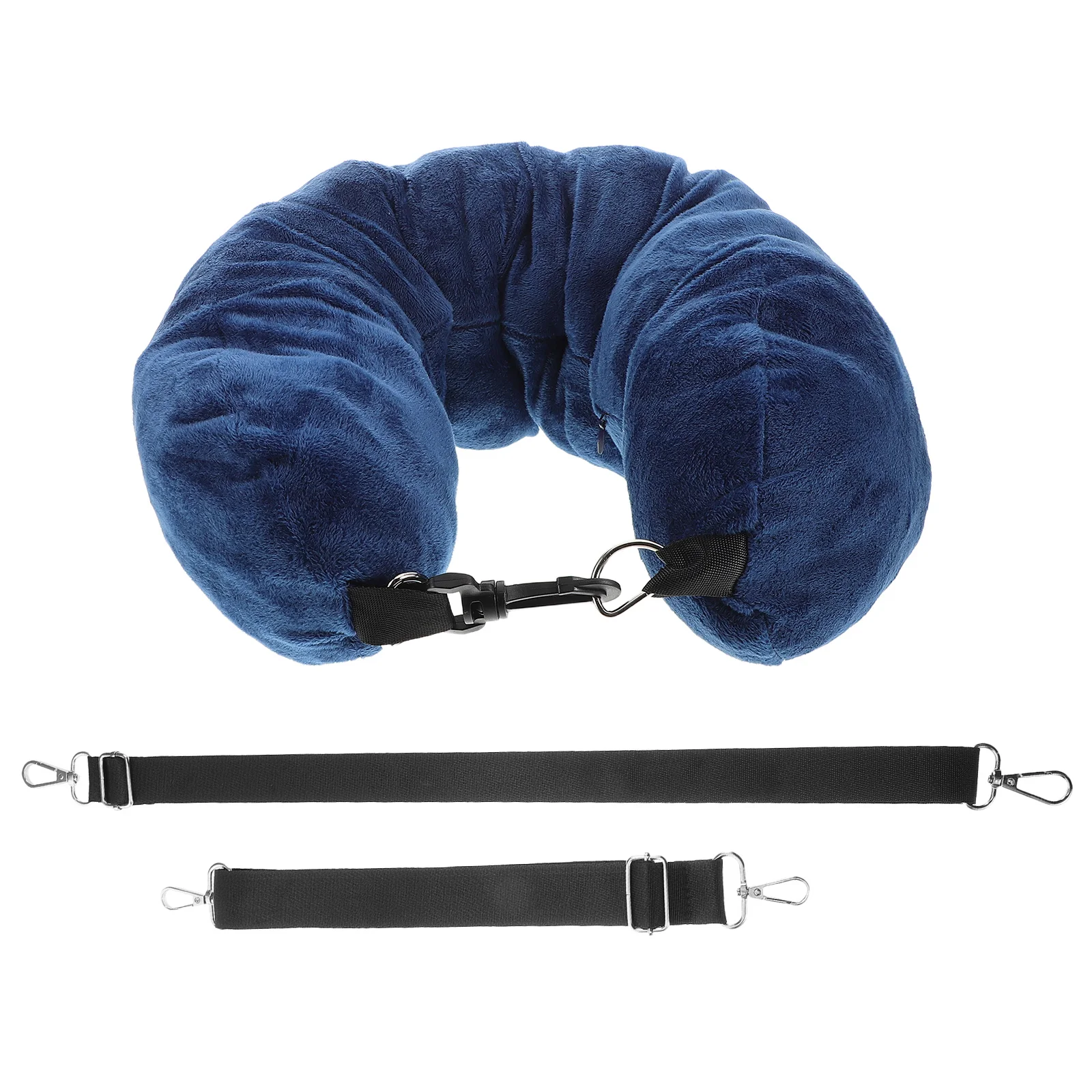 

Adjustable Travel Neck Compact Lightweight Space-Saving Soft Polyester Support Pillow For Airplane Train Car Dual