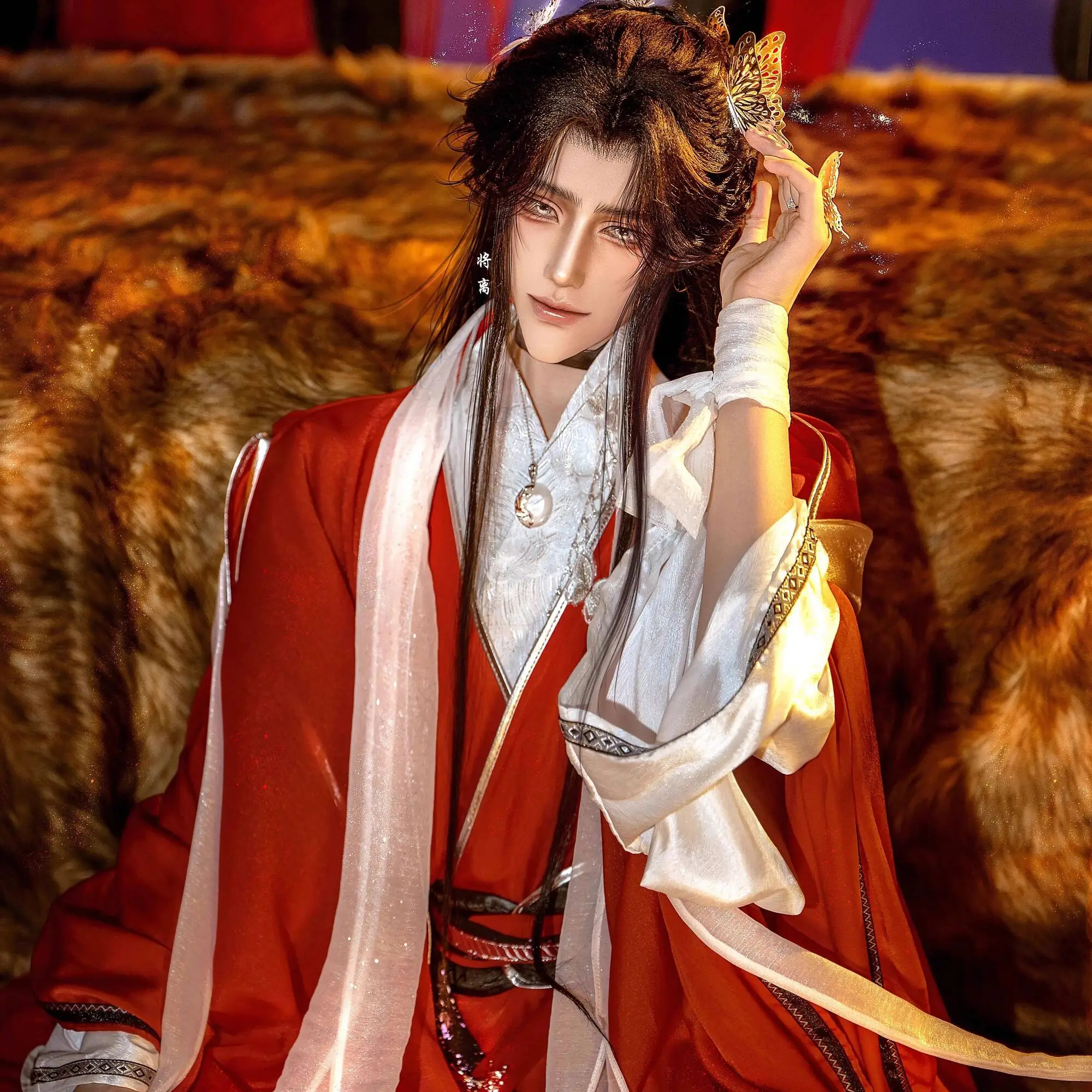 

Красное платье Hua Lian Xie Lian Косплей Костюм Универсальное свадебное платье Короткие драматические древние костюмы для выступлений Hanfu