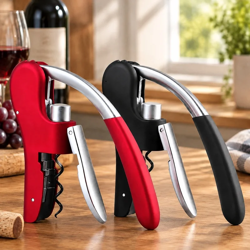 Sturdy Wine Bottle Opener with Corkscrew - Perfect for Bar and Home Use, Easy Operation for Bartenders and Servers