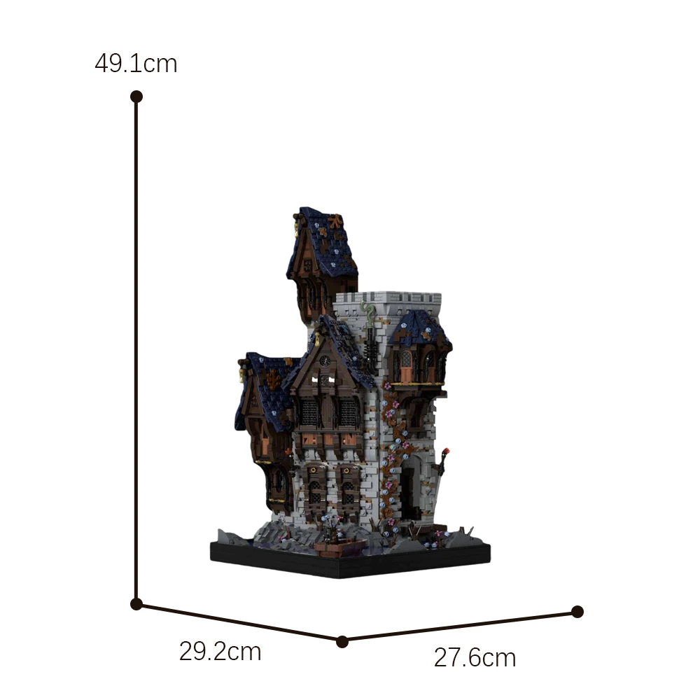 The Dreamers Medieval Krylhan Castle Building Blocks Set Retro House Bricks Building Creative Model Toy for Christmas Gifts