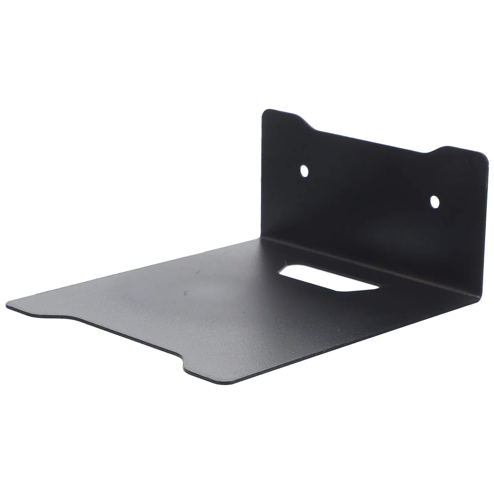 

Wall Shelf Mount for Camera CCTV Bracket Metal Screen Holder Carbon Steel Black Small Space Saving Strong Capacity