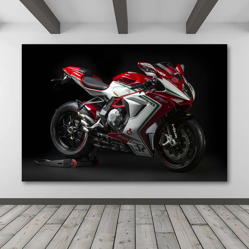 Motorcycle MV Agusta F3 800 Superbike Artwork Picture Canvas Printed Wall Art Poster Decorative Paintings Home Living Room Decor