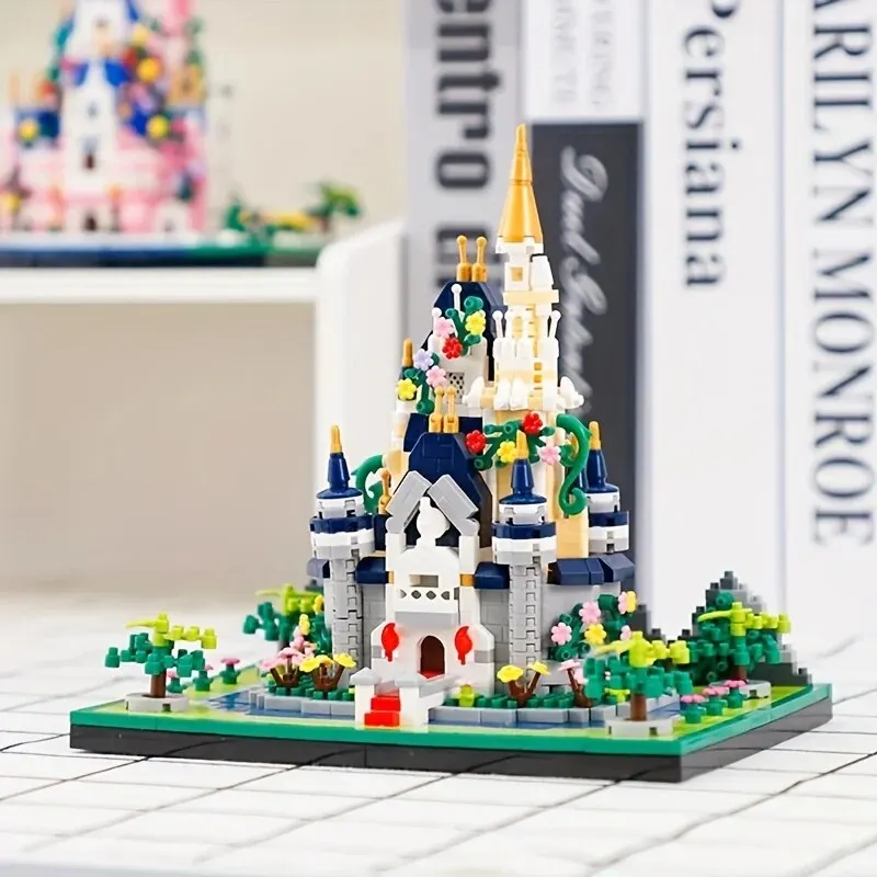 Kasteelbouwstenen Speelgoed Diy City Modelset Sprookje Prinses Kasteel Model Bricks Creatieve Ornamenten Kinderen Kerstcadeau