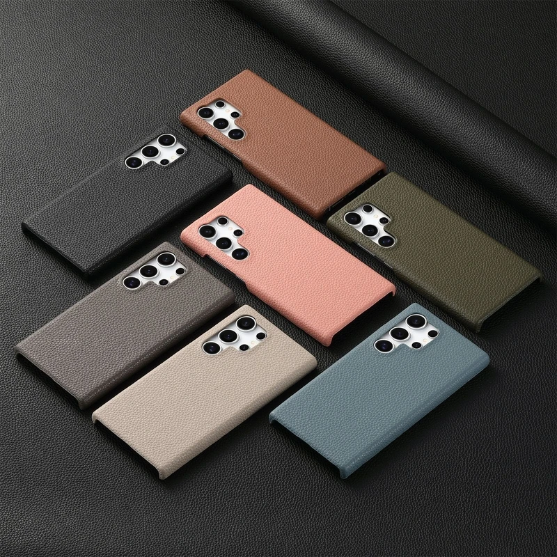 Suitable for Samsung Galaxy S24 S23 Plus/ultra leather phone case,fashionable high-end anti drop protective case