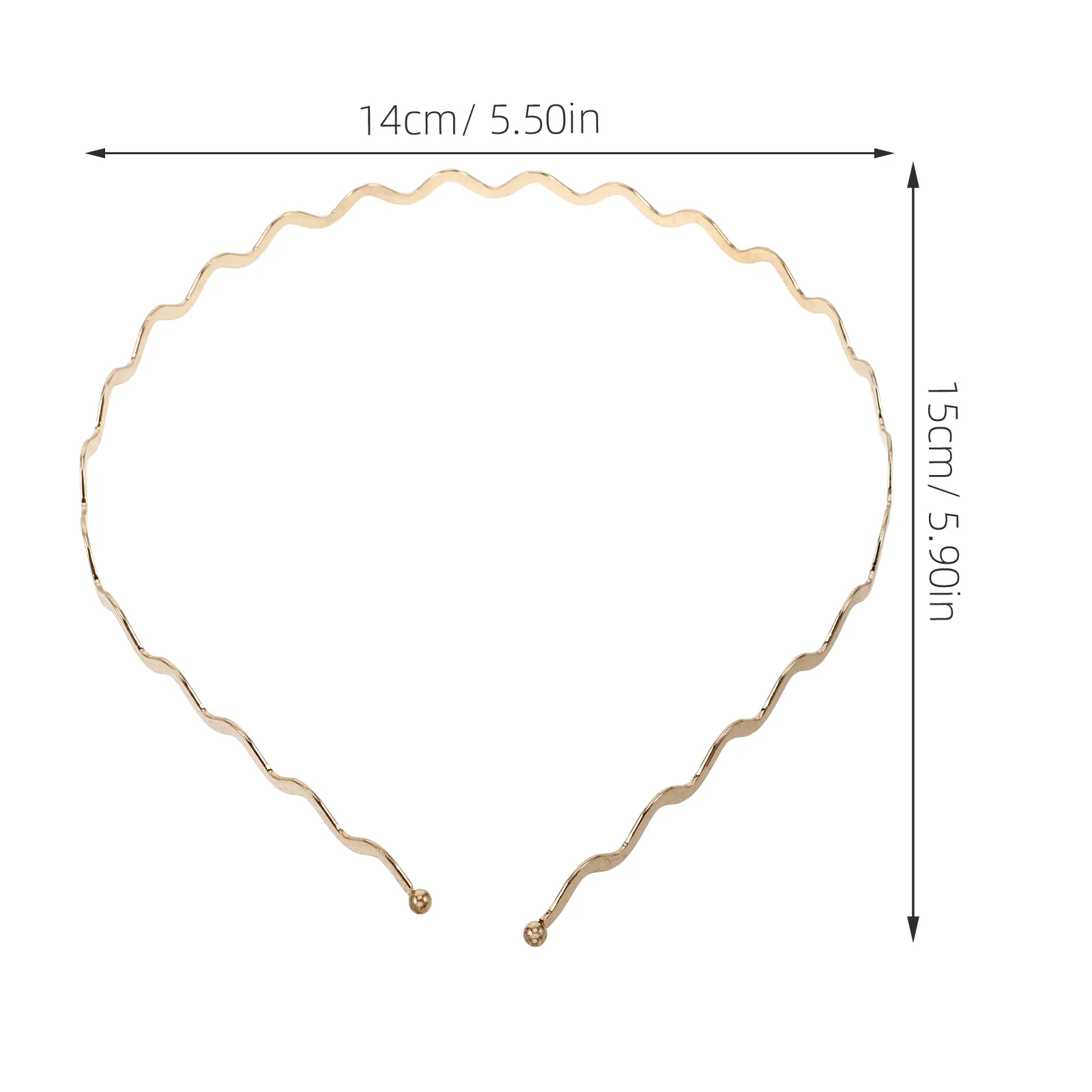 3Pcs Wave Metal Headbands Thin Wavy Hair Bands Spring Hair Hoop for Wedding Bridal Makeup Face Washing