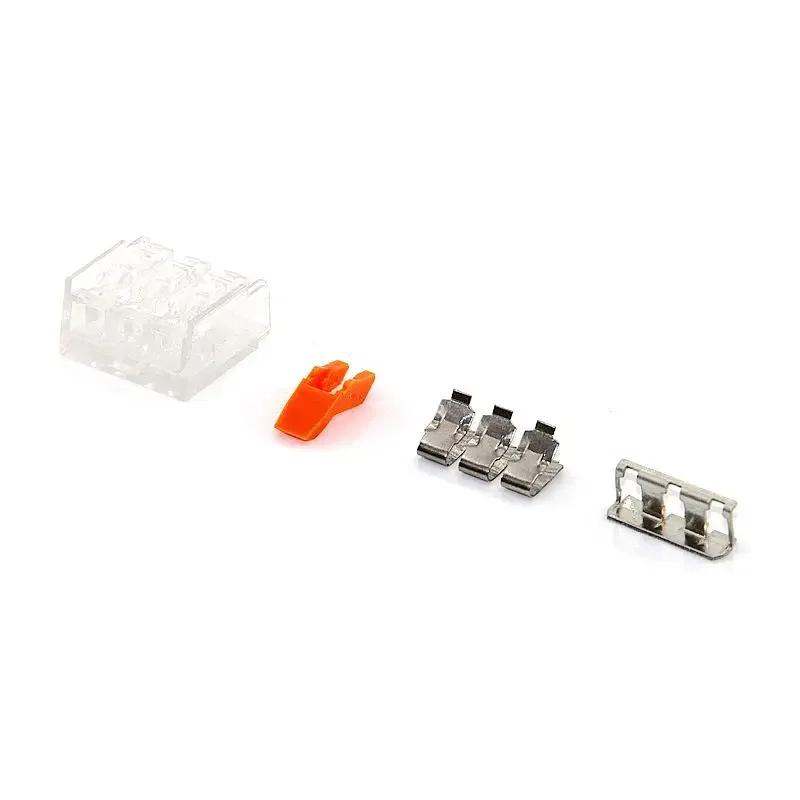 100 قطعة صندوق كهربائي رافعة موصلات الأسلاك مشبك كابلات كهربائي صغير سريع الكهربائية دفع في الإضاءة محطة كتلة موصل