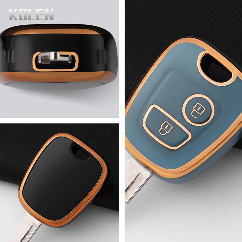 الفاخرة سيارة مفتاح بعيد غطاء قذيفة لبيجو 107 206 207 307 لسيتروين C1 C2 C3 C4 لتويوتا Aygo حامي المفاتيح