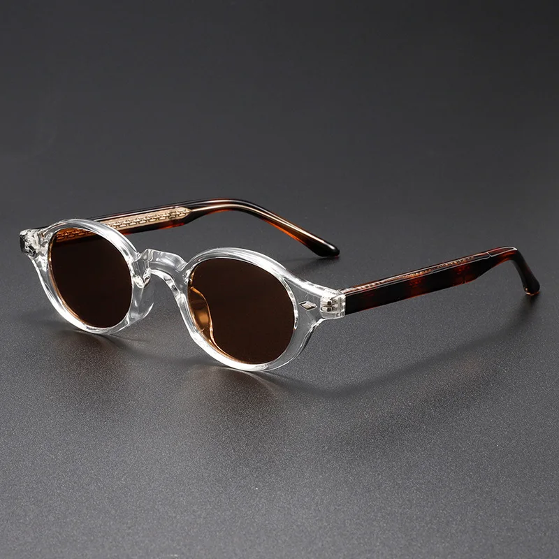 Elegant TR Pin Head Trendy Round Frame Sunglasses Women Men Fashion Trend Street Photography UV400 Ultraviolet-proof Glasses