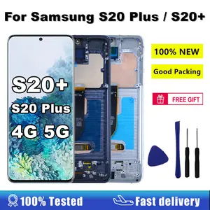 Bilashmart Super AMOLED LCD Samsung Galaxy S20 Plus 4G 5G LCD Display Touch Screen Digitizer Samsung S20+ SM G985 SM G986 LCD