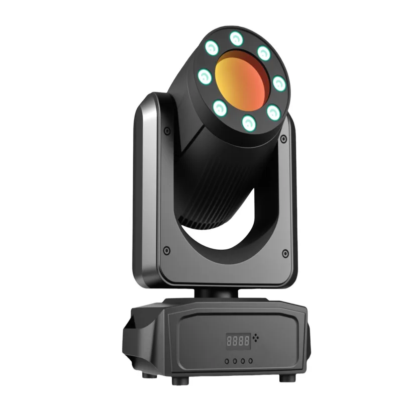 

Cross-border new 200W moving head beam of light voice-activated LED rotating pattern light bar KTV wedding stage light wholesale