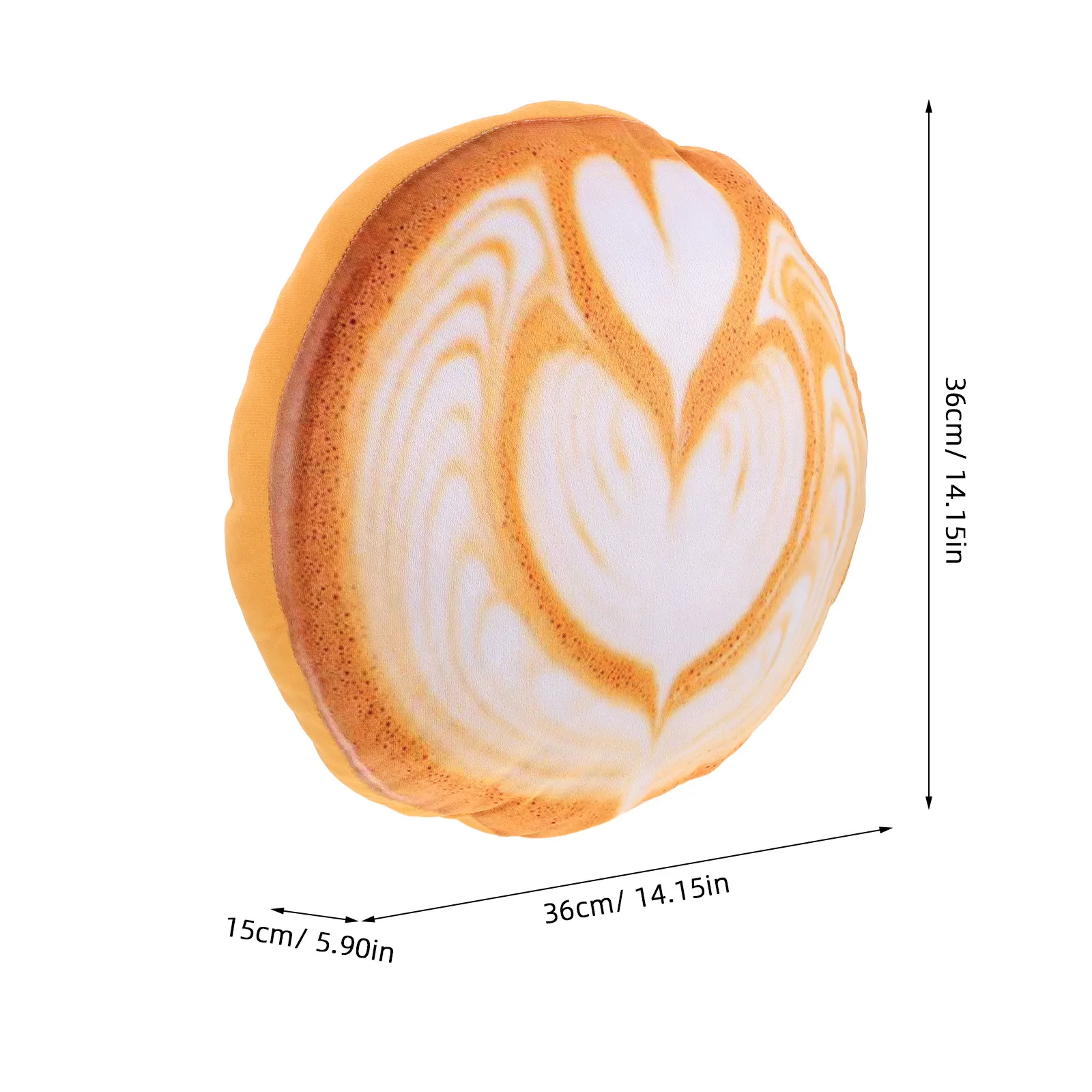Adorable Coffee Latte Art Themed Decorative Pillow Soft Cuddly Design Vibrant Fade Resistant Colors Versatile Use Sofa Bed Chair