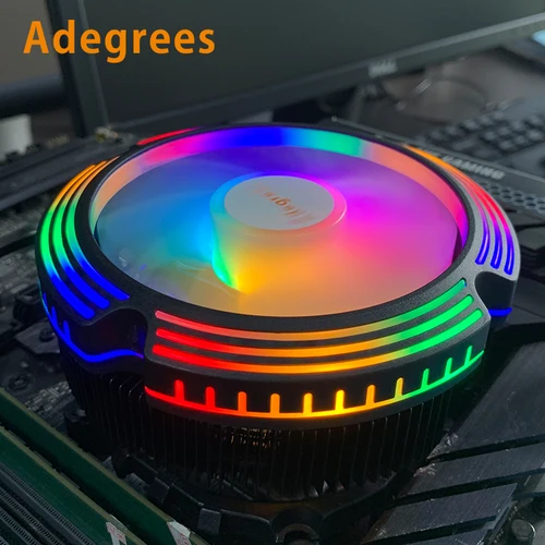 Adegrees B8 120MM CPU enfriador de aire 4PIN PWM RGB PC ventilador de radiador para Intel 2011 1700 1200 1150 1155 1156 X79 X99 AM3 AM4 Ventilador