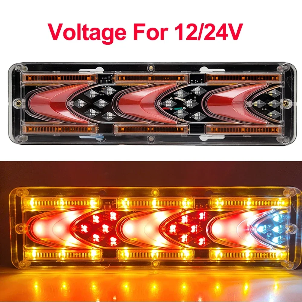 2PCS 12-24V 131LED Car Truck Tail Lights Turn Signal Rear Brake Lamp for Kamaz  Agricultural Vehicle Tractor Trailer Lorry Bus