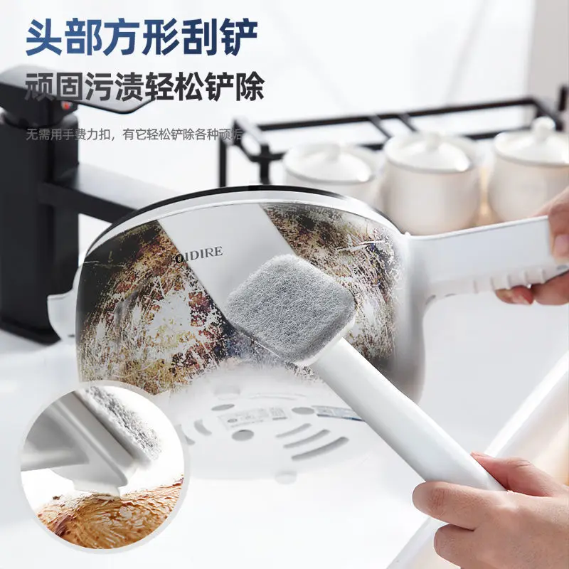 Pot Brushing Artifact Pot Washing Brush with Long Handle Can Be Used To Throw Kitchen Cleaning Brush To Remove Dirt and Grease