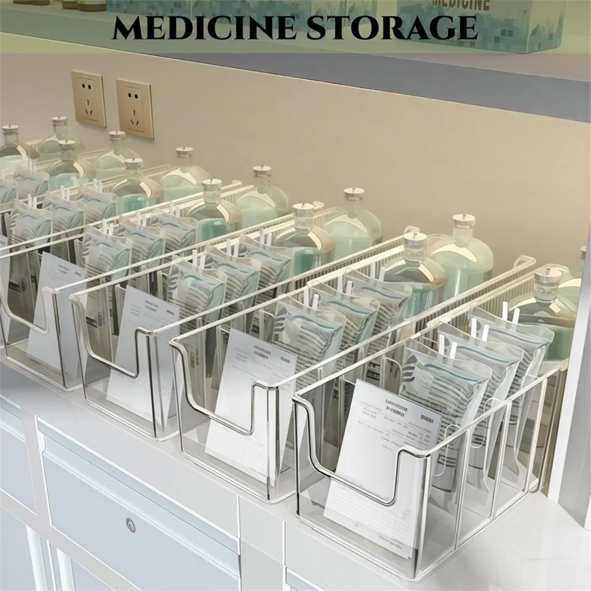 Adjustable Foldable Storage Bins Drawer Organizers Clear Drawer Organizers for Bedroom, Kitchen,
