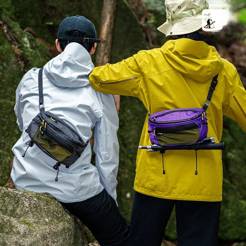 New ex Lightweight Outdoor Travel Sports Bag Double oulder Bag Hiking Waist Bag Cycling Chest Bag Durable Water Proof