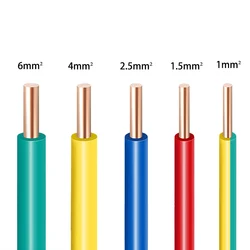 BV Copper Electric Cable 17 15 13 11 9Awg 2Meter Single Core Hard Wire Home Improvement Wire PVC Sheathed Copper Cable