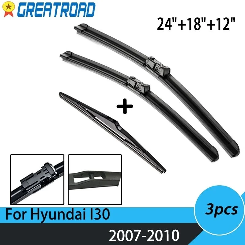 

Комплект передних и задних щеток стеклоочистителя для Hyundai I30 2007 2008 2009 2010 лобовое стекло 24 "+ 18" + 12"
