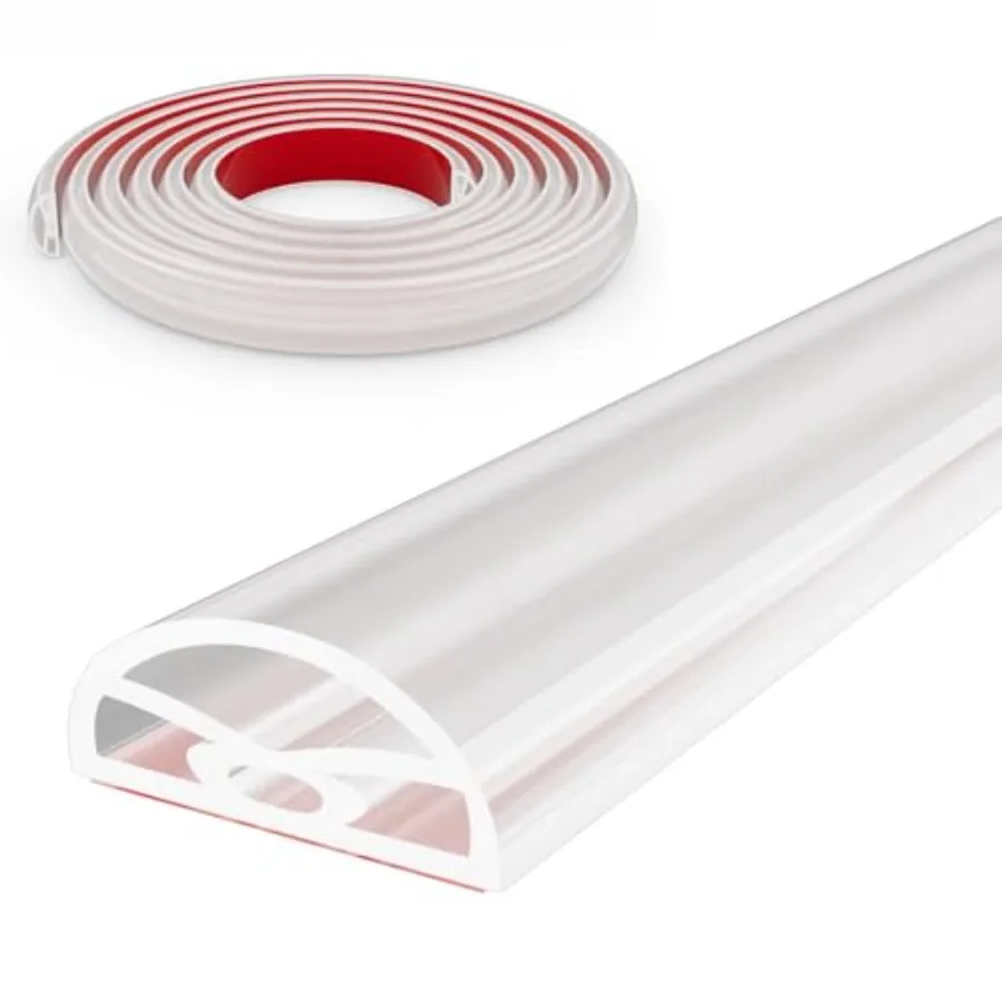 

39" Shower Threshold Water Dam Stopper for Dry and Wet Separation, Self Adhesive Collapsible Walk in Shower Splash Guard Seal S