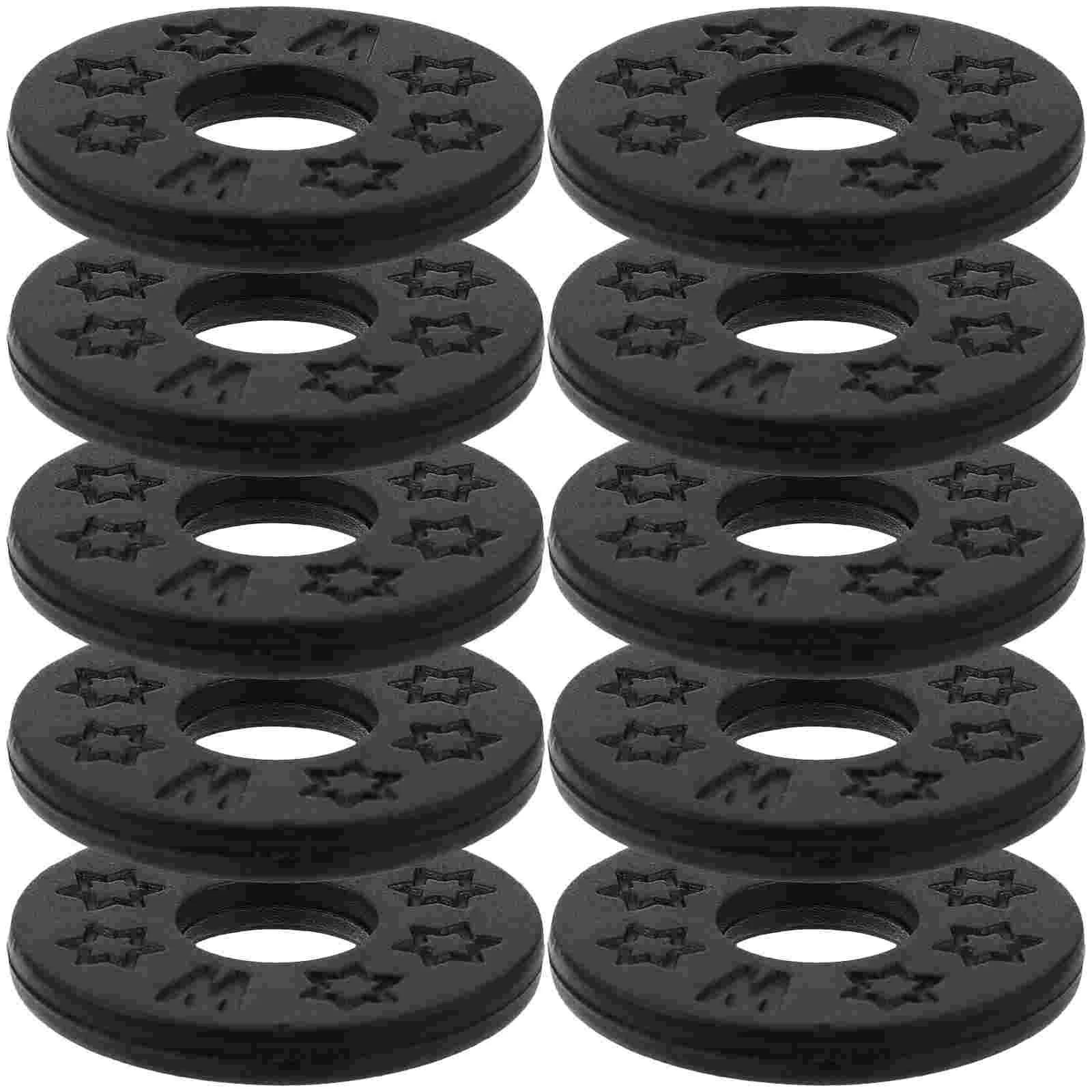 

10 Pcs Guitar Strap Pads Non-slip Buckle Spacer Button Instrument Safe Locks Accessories Silica Gel Protector