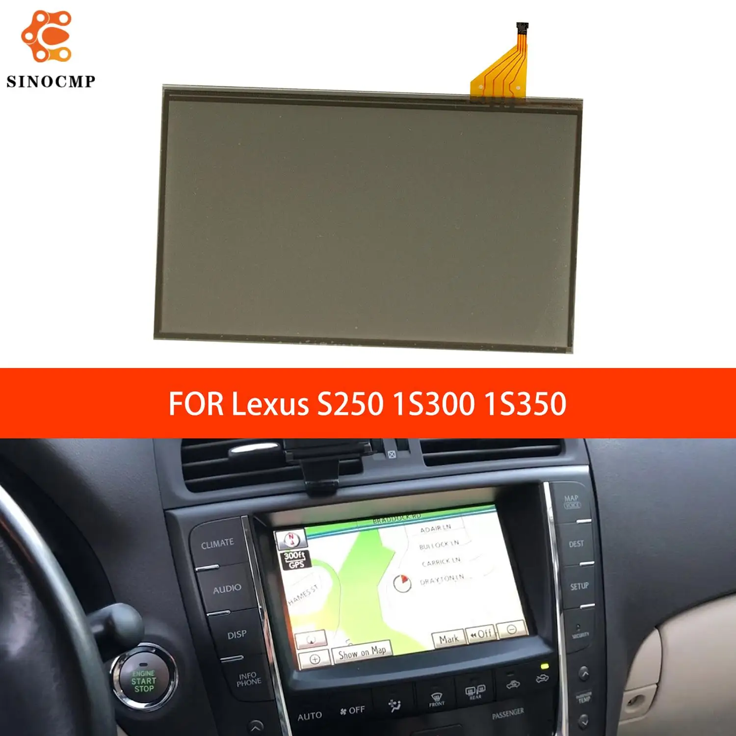 

7.3 Inch 4pin Resistive LCD Display Screen Touch Screen LTA070B511F LTA070B510F For Lexus IS250 IS300 IS350 Car Display Parts