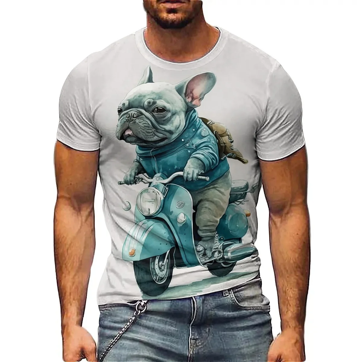 

Men's T-shirt Tops for Men and Women. Vintage Y2K Men's 3D Print Short-sleeved T-shirt
