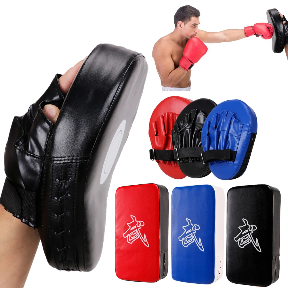 Gebogenes Boxhandziel, PU-Leder, gebogene Stanzhandschuhe, atmungsaktive Kickbox-Pads, Box-Fokus-Pad für Kampfsporttraining