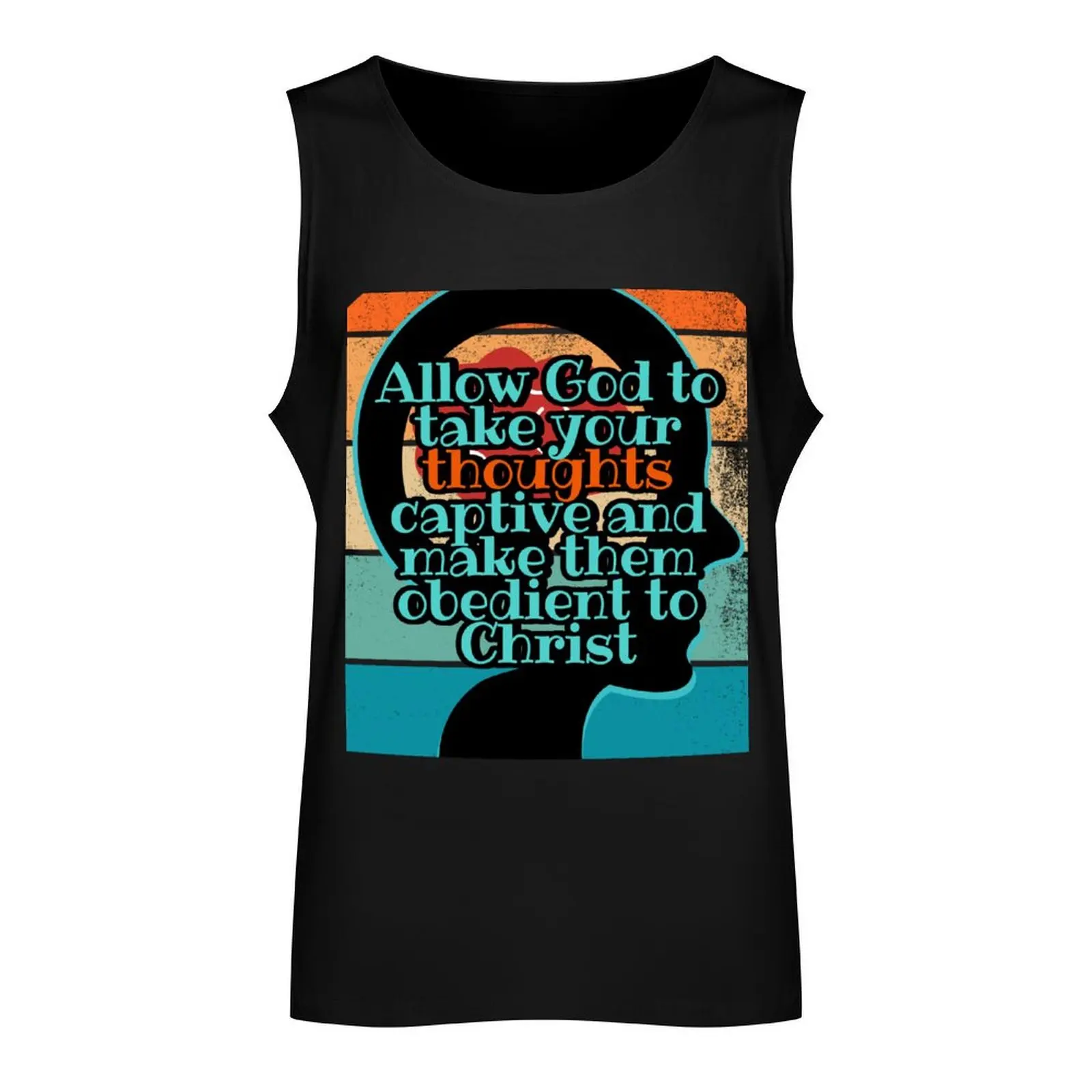 Allow God to take your thoughts captive T-Shirts by Belle Treasure Chest Tank Top sleeveless gym shirts male summer Men's tops