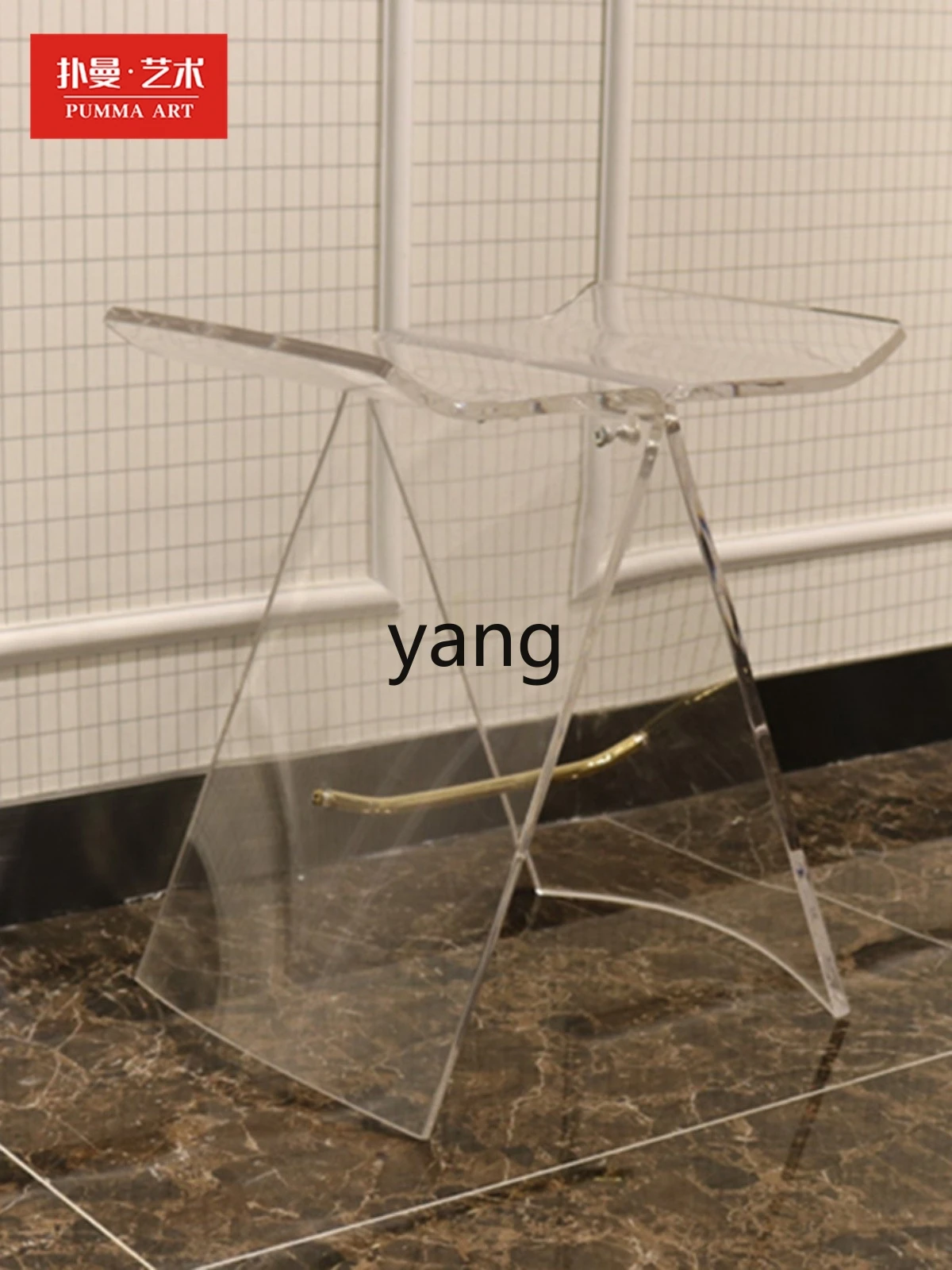 CX modern designer creative home living room personality simple acrylic transparent crystal corner table image 3