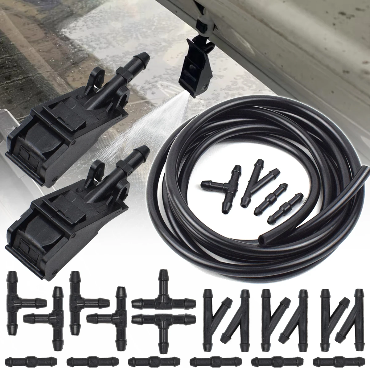 

Front Windshield Washer Wiper Spray Jet Water Nozzle Hose Pipe 6RD955985 For VW Passat B5 Golf Jetta MK4 Bora Polo Beetle Seat