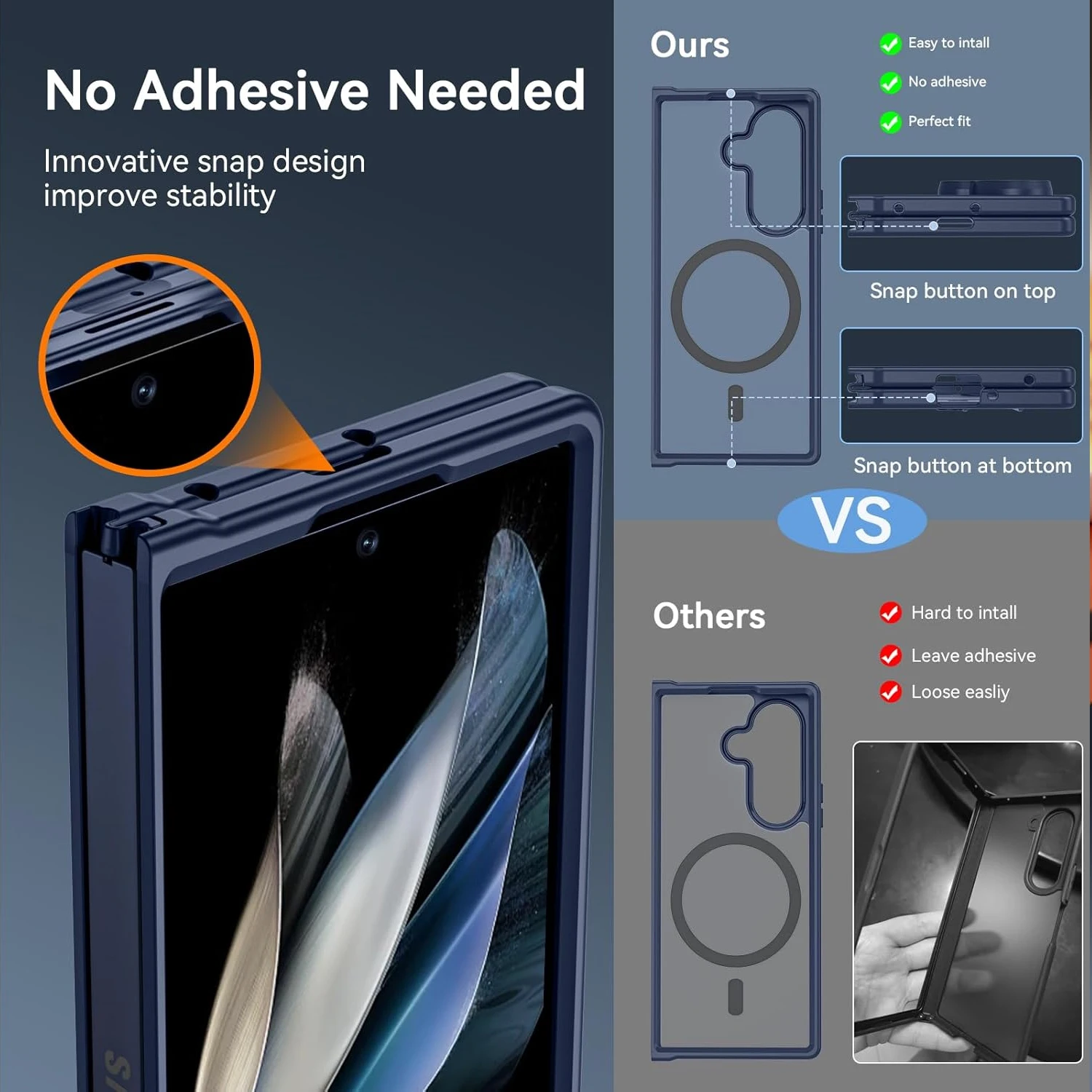 UYUXIO Magnetic Mobile Phone Case for Samsung Galaxy Z Fold 7… — view 3