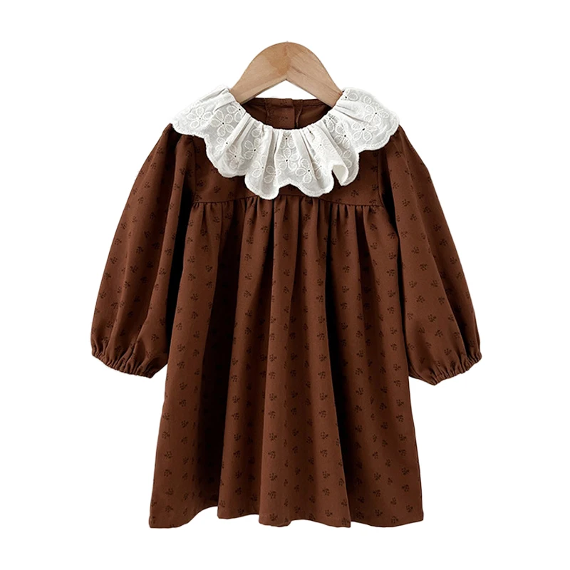 2023 neue Herbst Baby Mädchen Kleid 2-6Y Baby Mädchen Party Geburtstag Kleid Frühling Lange Ärmeln Spitze Baby Mädchen Kinder Prinzessin kleid – Detail 7