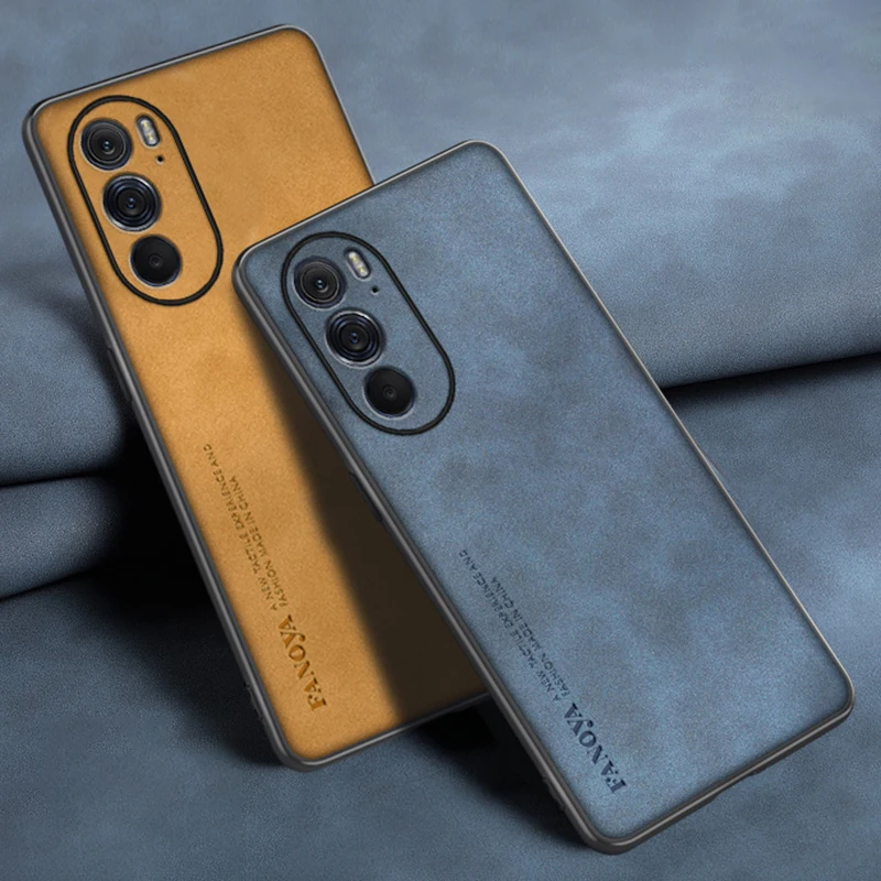 Luxury PU Leather Case For Motorola Moto Edge 30 Pro X30 Edge Plus 2022 Cover Matte Full Protection Silicone Phone Case Coque