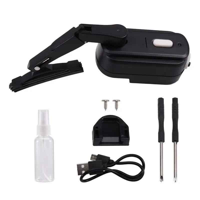 A33K-Rechargeable Motorcycle Helmet Wiper Universal Waterproof Helmet Windshield Wiper For Most Visor Helmet Electric Wiper 3
