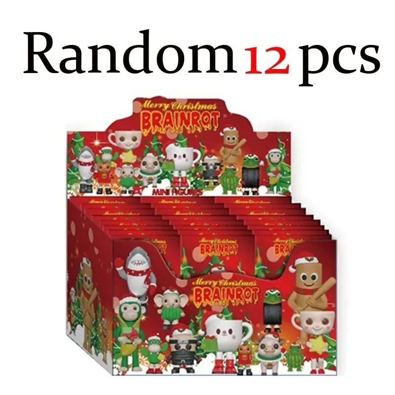 2026 جديد عيد الميلاد طبعة Tangtungsahur الشكل مضحك دمية سطح المكتب الديكور Tralalero Tralala نموذج لجسم الهدايا صندوق أعمى لعبة