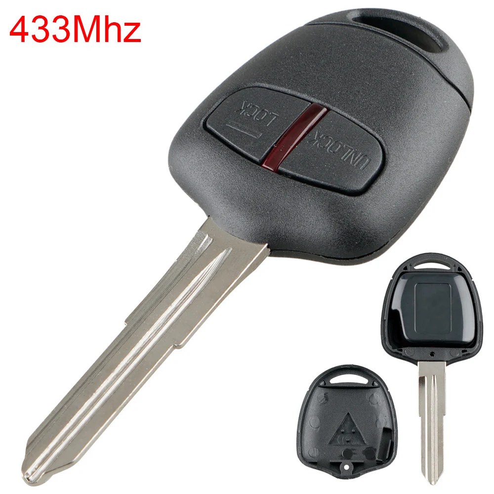 

433MHz 2 Buttons Car Remote Key with ID46 Chip and MIT11 Blade Fit for MITSUBISHI Outlander Pajero Montero Triton