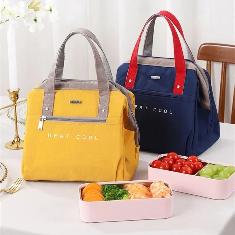 

Waterproof Portable Lunch Box Insulated Student Bento Bag Travel Work Lunch Bag Back Retain Freshness Bag