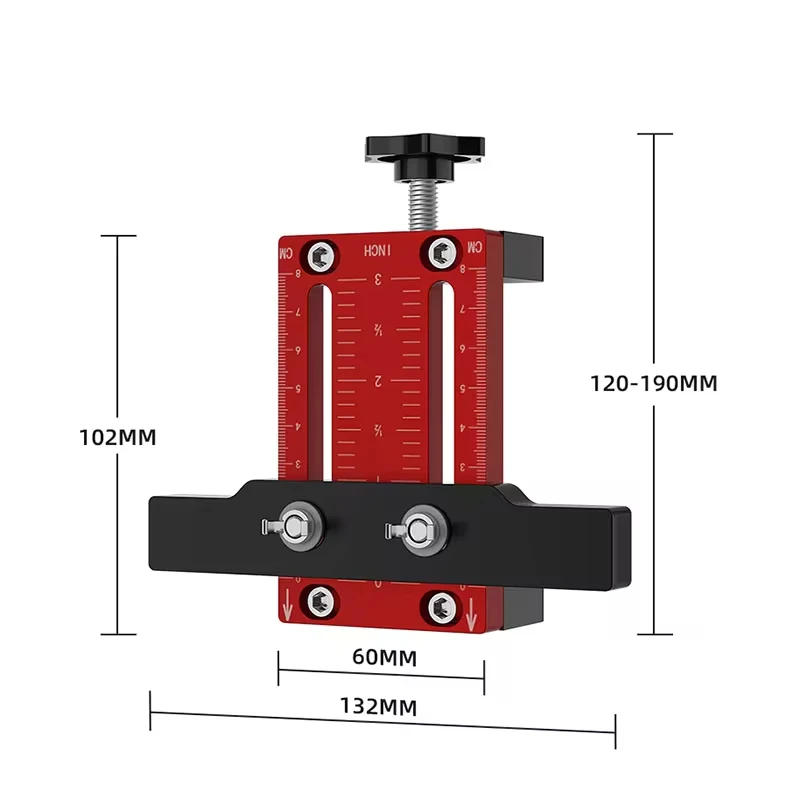 Cabinet Door Mounting Jig, with Support Arm&Clamp, Aluminum Alloy Body Tool for Installing Cabinets with Face Frame or Frameless