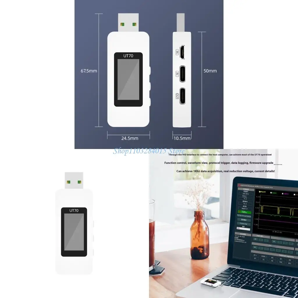 

R6FF USB -детектор зарядки с 24 -битным отбором АЦП для анализа протоколов PD3.0