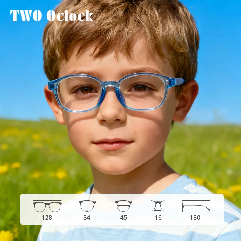 

TR90 Flexible Kids Glasses Silicone Nose Pad Fashion Children Eyewear Frame Optic Myopia Clear Lenses No Diopter Frame Boy 45